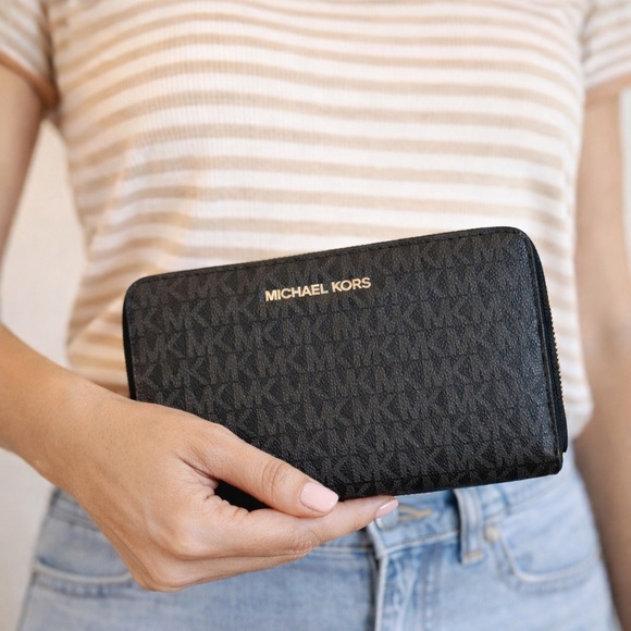 MICHAEL Michael Kors Handbags - NWOT MICHAEL Michael Kors Black Monogram Wallet